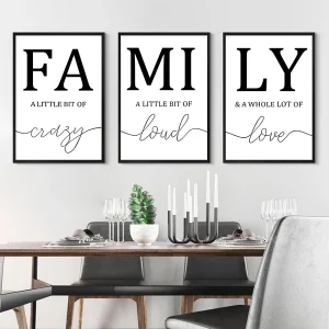Frameless FAMILY Canvas Set